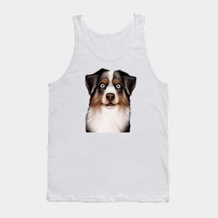 Cute Australian Shepherd Drawing Tank Top